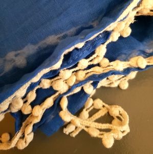 Morrocan blue scarf